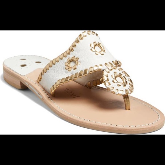 Jack Rogers Women’s Pebbled Flip Flops Sz 5 - Picture 1 of 9